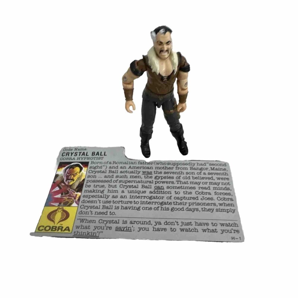 Crystal Ball V1 G.I. Joe 1987 Hasbro Vintage Action Figure W/card